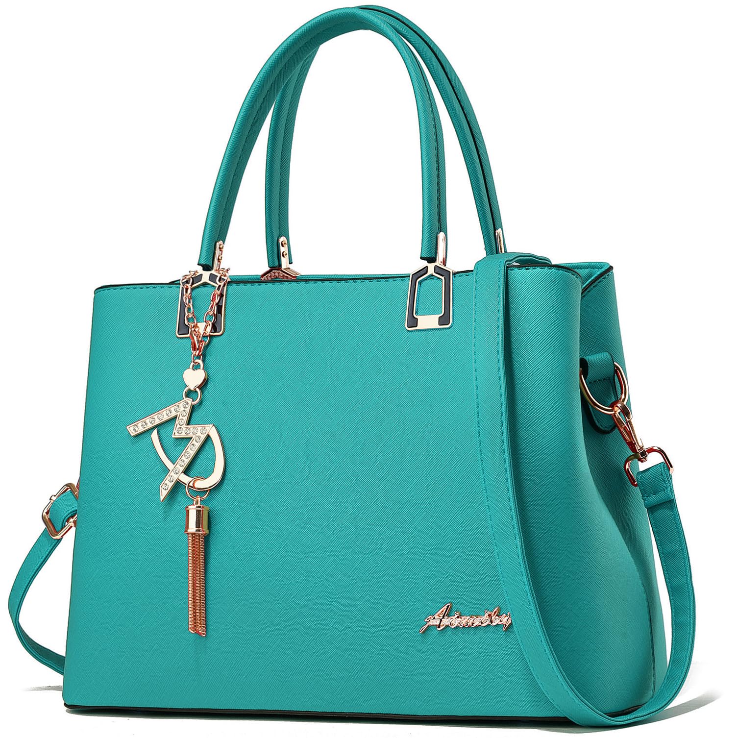 Womens Purses and Handbags Shoulder Bags Ladies Designer Top Handle Satchel  Tote Bag (Turquoise)
