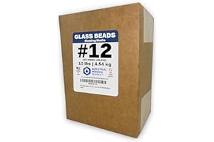INDUSTRIAL MINERAL SUPPLY #12 Glass Beads - (10 LBS or 4.54 kg) - Blasting Abrasive Media (Extra Fine) - 140-230 US Mesh for Blast Cabinets or Sand Blasting Guns