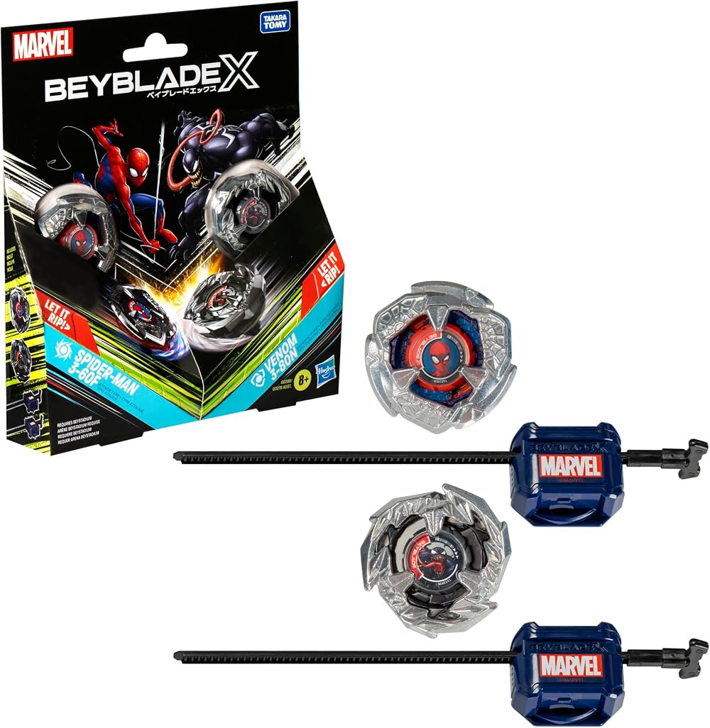 Beyblade X Marvel Collab Spider-Man 3-60F Venom 3-80N Multipack Set