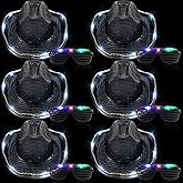 Maitys Light Cowgirl Hat and LED Glasses Glow Cowboy Hat Glasses Shutter for Women Men Birthday Party Costume Outfit Supplies