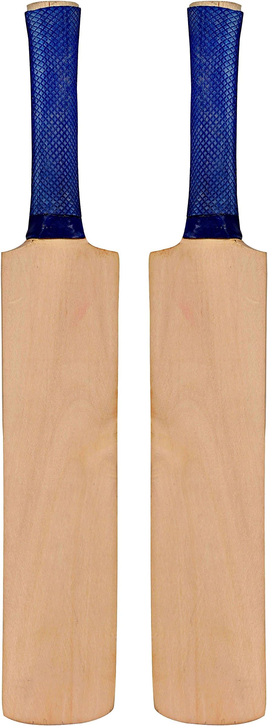 Grazzo Cricket Set of 2 Autograph Bats Rubber Grip Wood Beige - Miniature 12 inch