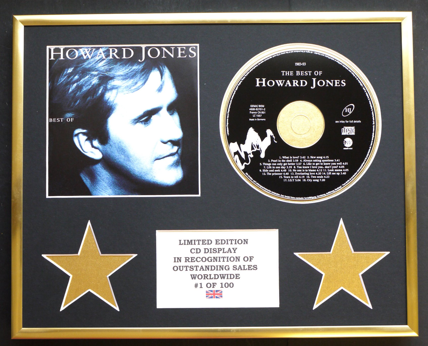 HOWARD JONES/CD DISPLAY/LIMITED EDITION/BEST OF
