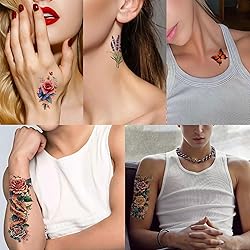 63 Sheets 3D Personalized Temporary Fake Tattoos