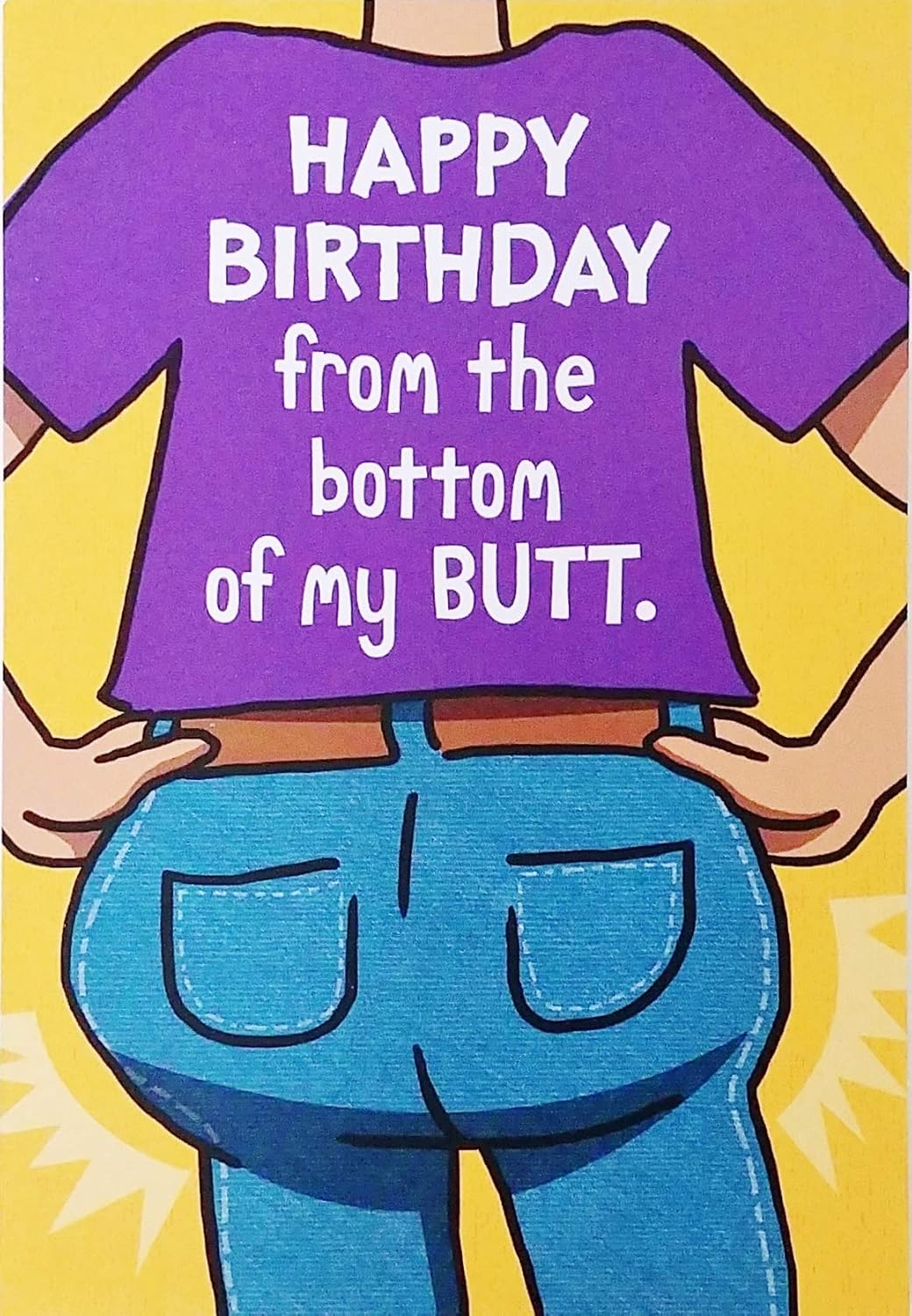 Amazon.com : Happy Birthday From The Bottom of My Butt Funny Humor ...