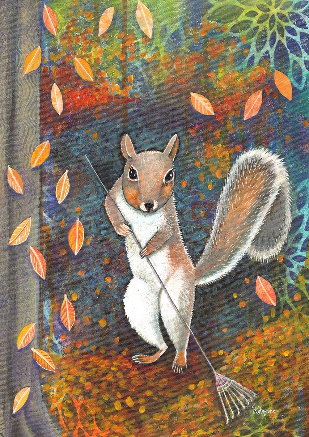 Flags - Toland Home Garden 1112495 Working Hard Fall Flag 12x18 Inch Double Sided Fall Garden Flag for Outdoor House Flag Yard Decoration