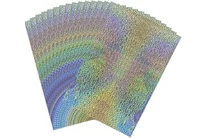 CYFUN DESIGN 50 Pieces Toner Reactive Foil for Laminator, 20x29cm/7.9x11.4inch Foil Paper for Toner Foiling Scrapbooking Craft Projects Card Making, Foil by Laser Printer and Laminator ( Silver Crystal Dot)