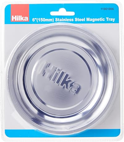 Hilka 6 Inch Stainless Steel Magnetic Tray Tool Holder - Silver