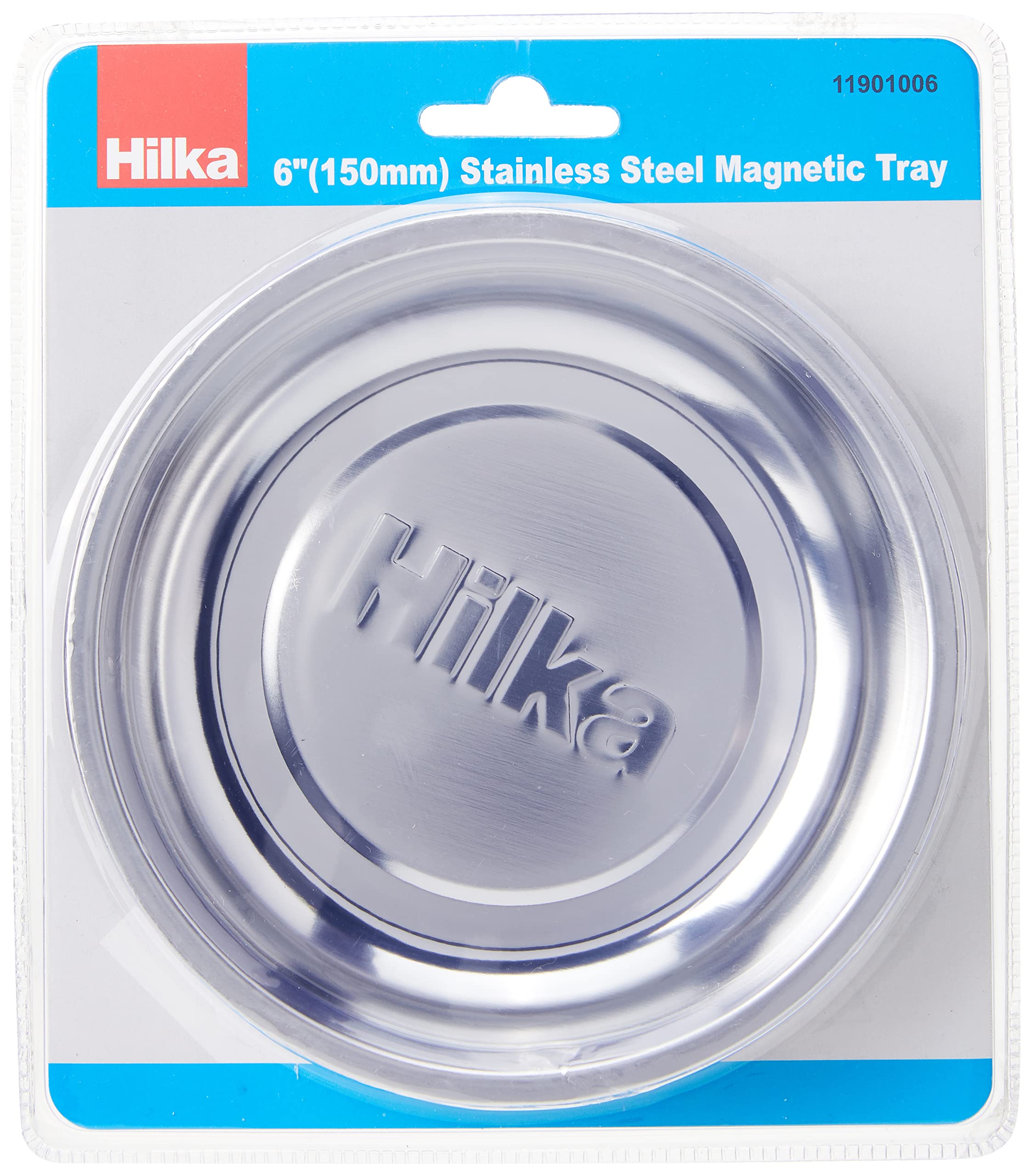 Hilka 11901006 6-Inch Diameter Stainless Steel Magnetic Tray, Silver