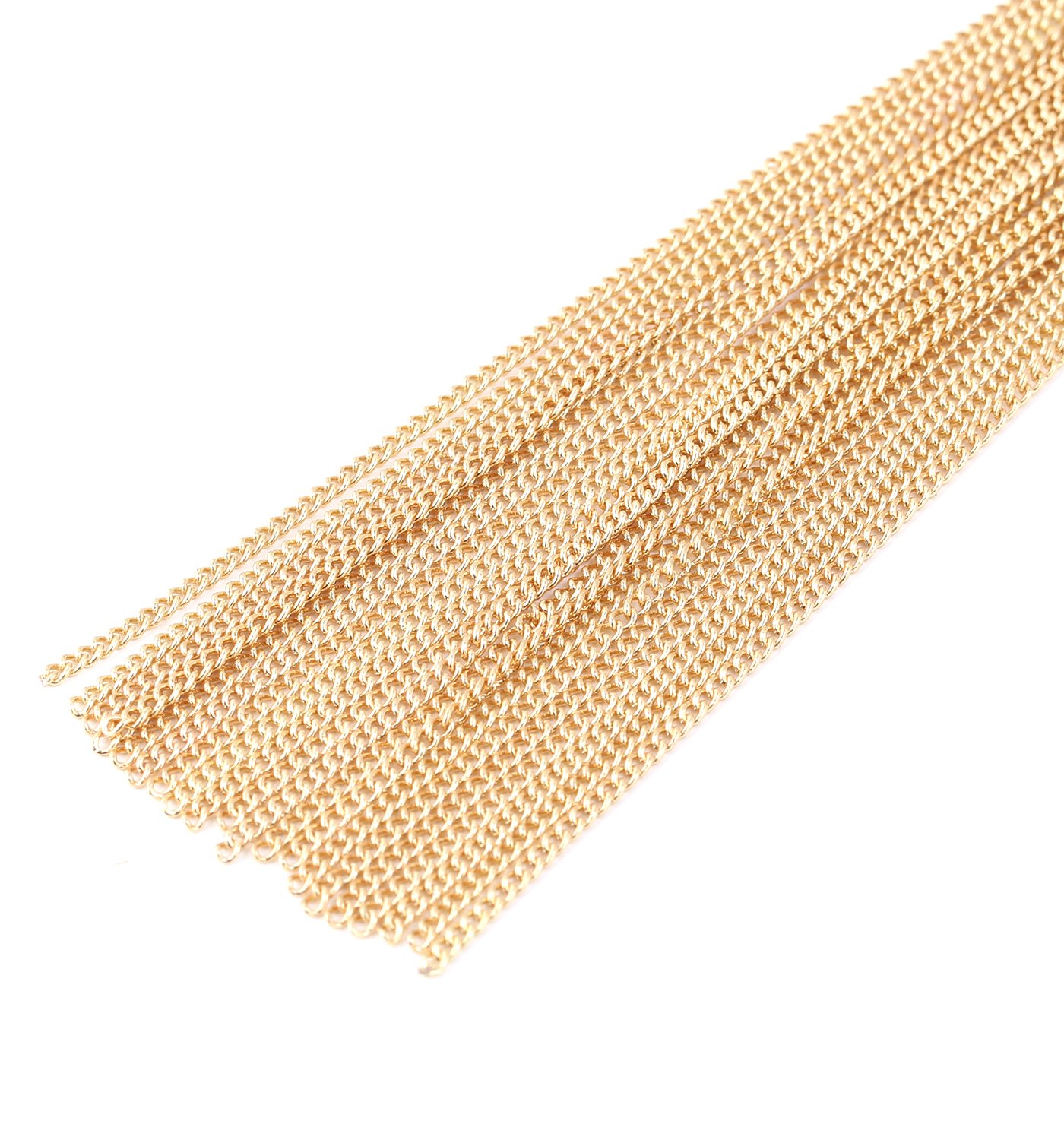 NLCAC Chain Tassek Necklace Delicate Snake Chain with Tassel Pedant Lariat Y Necklace for Women,Girls (Gold Tone)