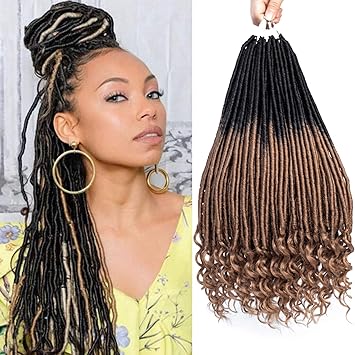 Amazon Com 6 Packs 18 Inch Faux Locs Crochet Hair Straight