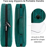 TIMCORR 160 Capacity CD DVD Case Organizer Portable Binder Green view 2