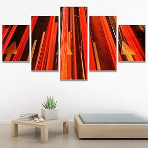 SIGNWIN 5 Panel Canvas Wall Art Modern Art...