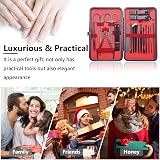 URAQT 18-Piece Manicure Pedicure Set with Leather Case Stainless Steel Tools view 7
