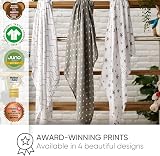 Bloomsbury Mill Baby Swaddle Blanket 3 Pack Organic Cotton 120x120cm Grey view 6