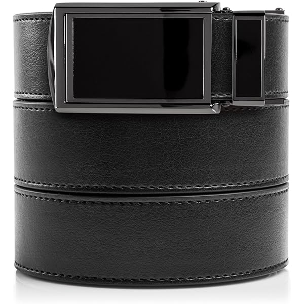 SlideBelts Men's Classic Belt with Premium Buckle (Black Leather SlideBelts Men's Classic Belt with Premium Buckle (Black Leather