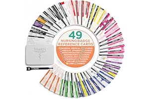BadgeGuru 2.0 by Tribe RN - 49 Nursing Badge Reference Cards - Comprehensive Clinical Guide for Students & Critical Care RNs - Nursing Badge Cards Designed by Experienced Nurses and Educators