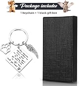 Cerolopy Pet Memorial Keychain Angel with Paws Stainless Steel view 3