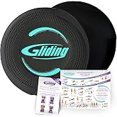 Gliding 9&rdquo; Sliders for Working Out on Carpet Floors, 1 Pair + 4 Videos | The Original Exercise Gliders, Discs for Full Body Fitness, Pilates, Core, Physical Therapy and Resistance Workouts