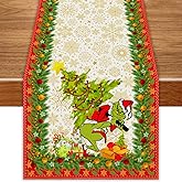 FARMNALL Christmas Table Runner Xmas Winter Holiday Decorations for Home | Packing List:1 Pc Table Runner; Size:13&times;72 Inches Long; Material:Polyester; Perfect for Dining Room Table Decor