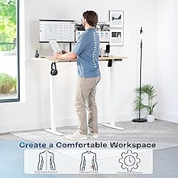 VIVO Electric 55 x 28 in Standing Desk, Memory