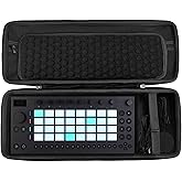 Musiin MIDI Controller Case, Compatible with Ableton Move and Arturia MicroLab MK3, Built-in Mesh Pocket and Cable Compartment, Fixed Design, Ideal for Travel and Live Performance