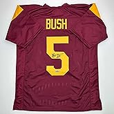 Facsimile Autographed Reggie Bush USC Maroon Reprint Laser Auto College Football Jersey Size Men's XL