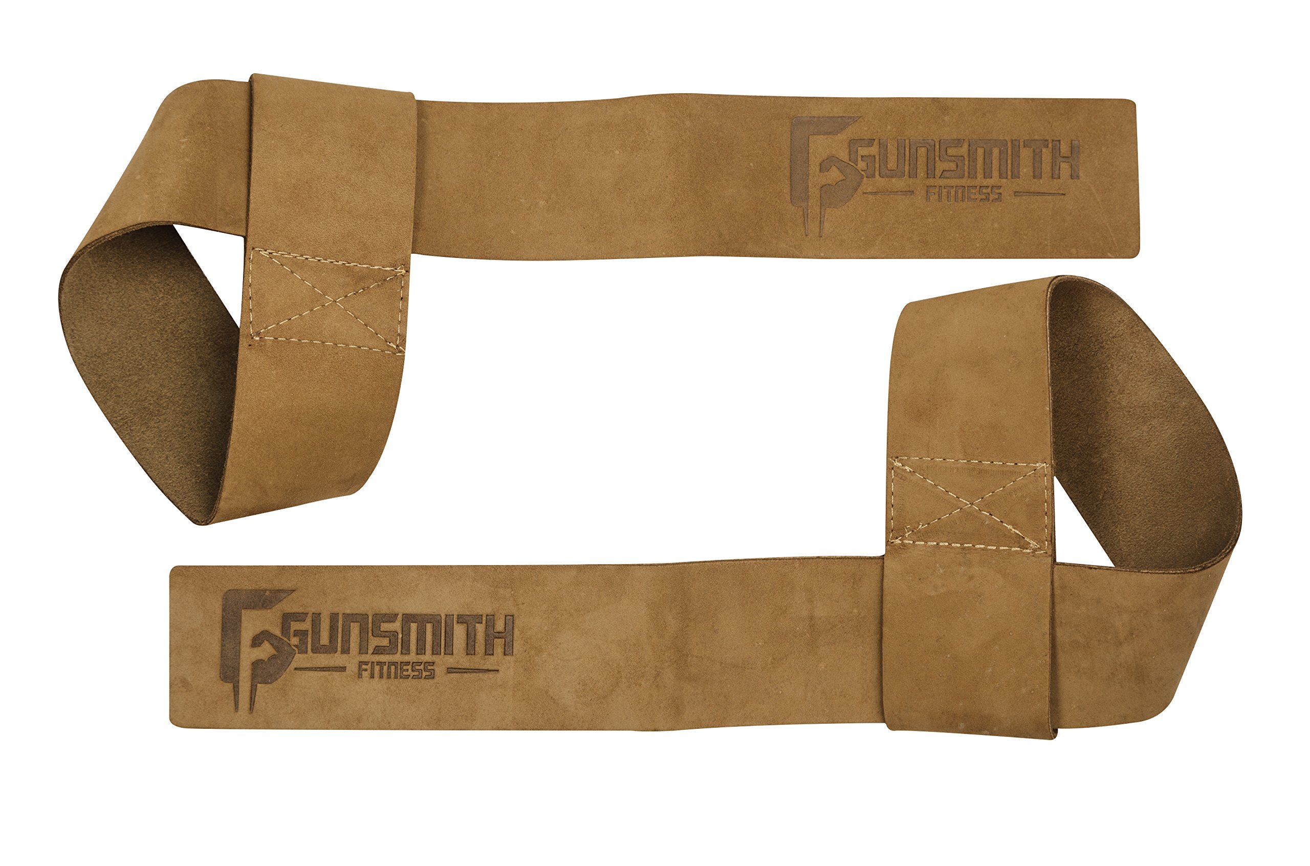 Gunsmith Fitness Gym Lifting Straps - Premium Wrist Straps Weightlifting - Anti Slip Powerlifting & Bodybuilding Weight Lifting Straps for Deadlifting (Brown)