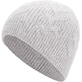 EASTER BARTHE Men & Women Cashmere Blend Beanie Hat Soft Lightweight Warm Winter Ribbed Cuffed & Cuffless Knit Beanie Hat