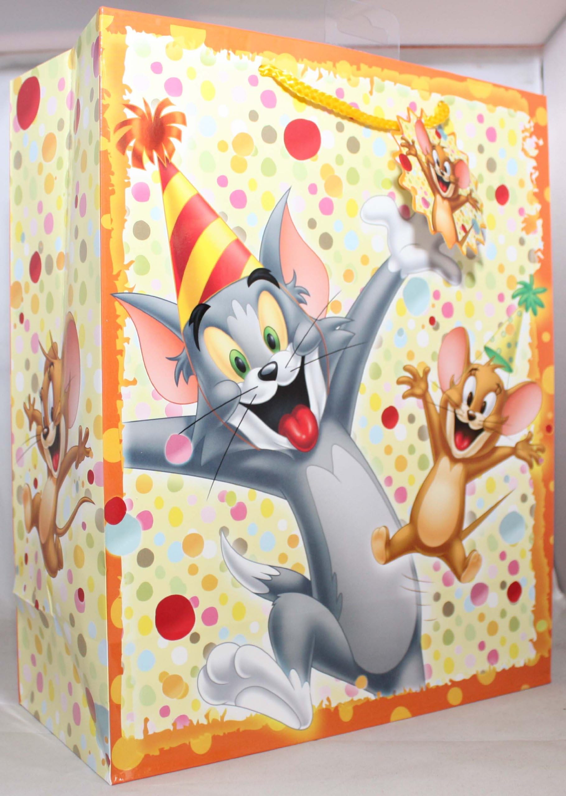 Orange Tom And Jerry Party Luxury Gift Bag