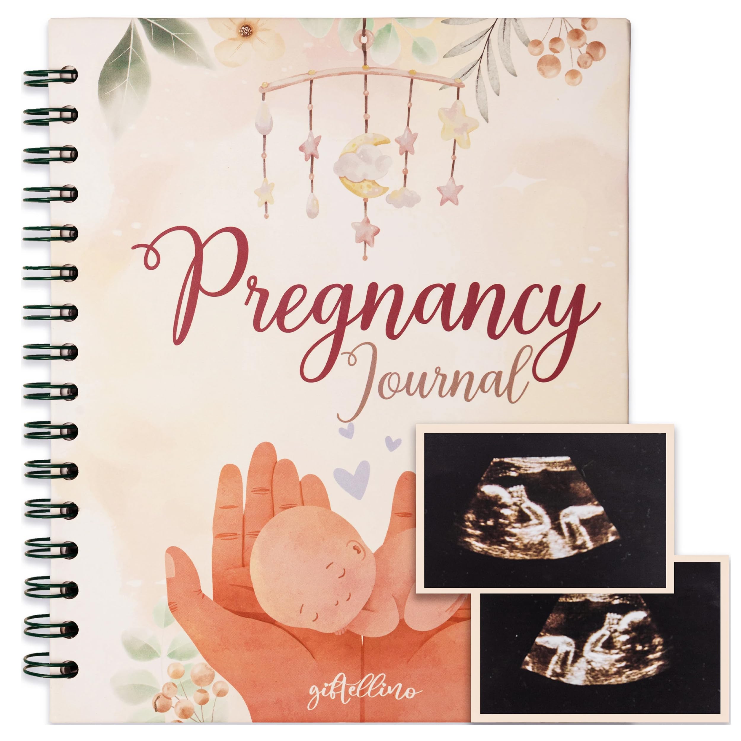 Giftellino First Time Moms Pregnancy Journal - Keepsake Pregnancy Memory Book for Expecting Mothers - Pregnancy Baby Bump Notebbok - Pregnancy Checklist Planner