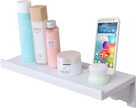 Amazon Easy Eco Life 超強力 ロック吸盤式 調味料 トレイ スパイスラック 洗面用具 棚 物置き 繰り返し使用可能 スマホ タブレット置き場所付き 1個入り キッチンラック オンライン通販
