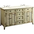 Benton Collection 60” Cottage look Abbeville Double Sink Bathroom Vanity Model CF88324-60W