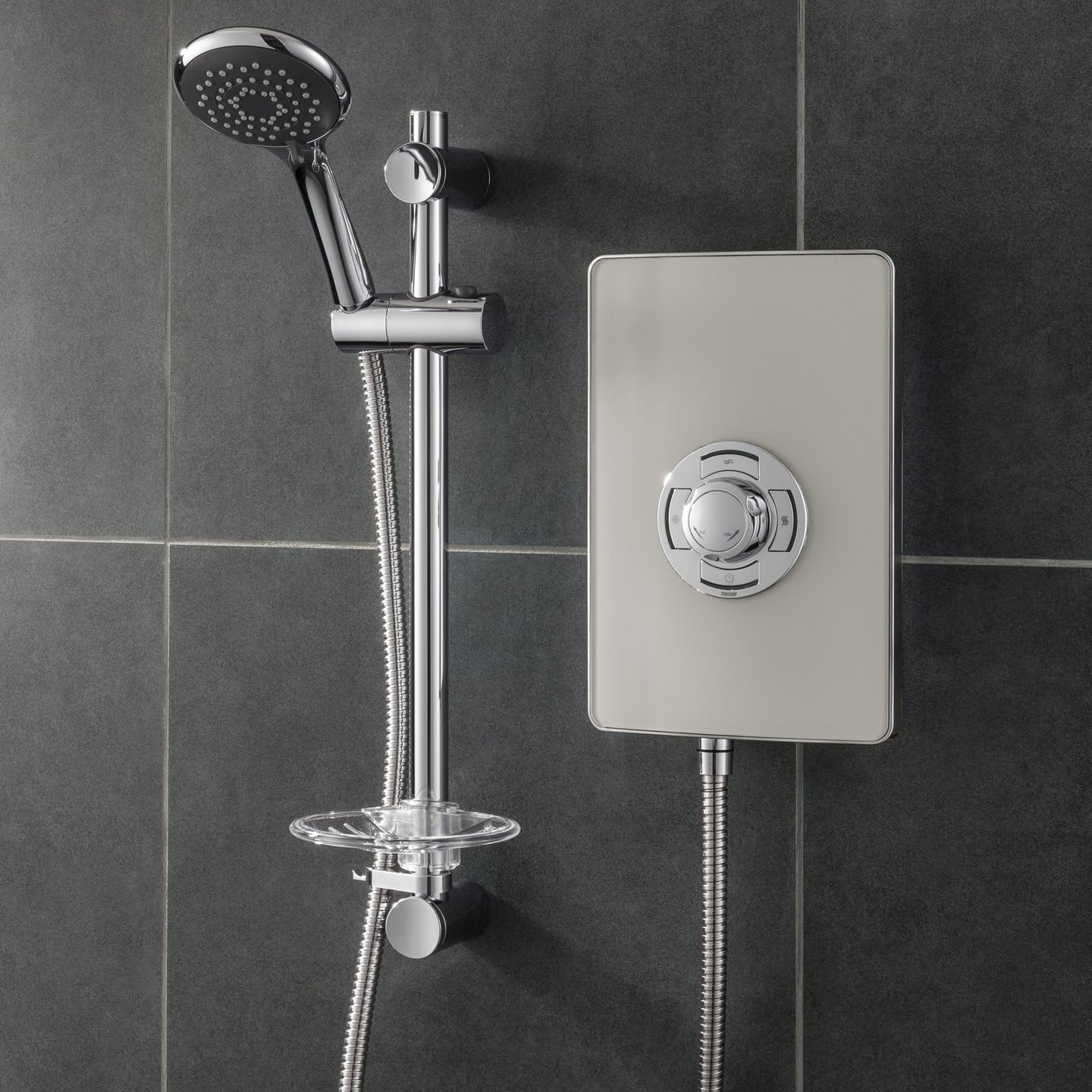 Electric Shower Triton Collection 2 [Aspirante] Warm Grey 9.5kW