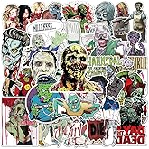 Zombie Stickers |50 Pcs Zombie Waterproof Vinyl Decals for Water Bottles Laptop Refrigerator Luggage Computer Mobile Phone Sk