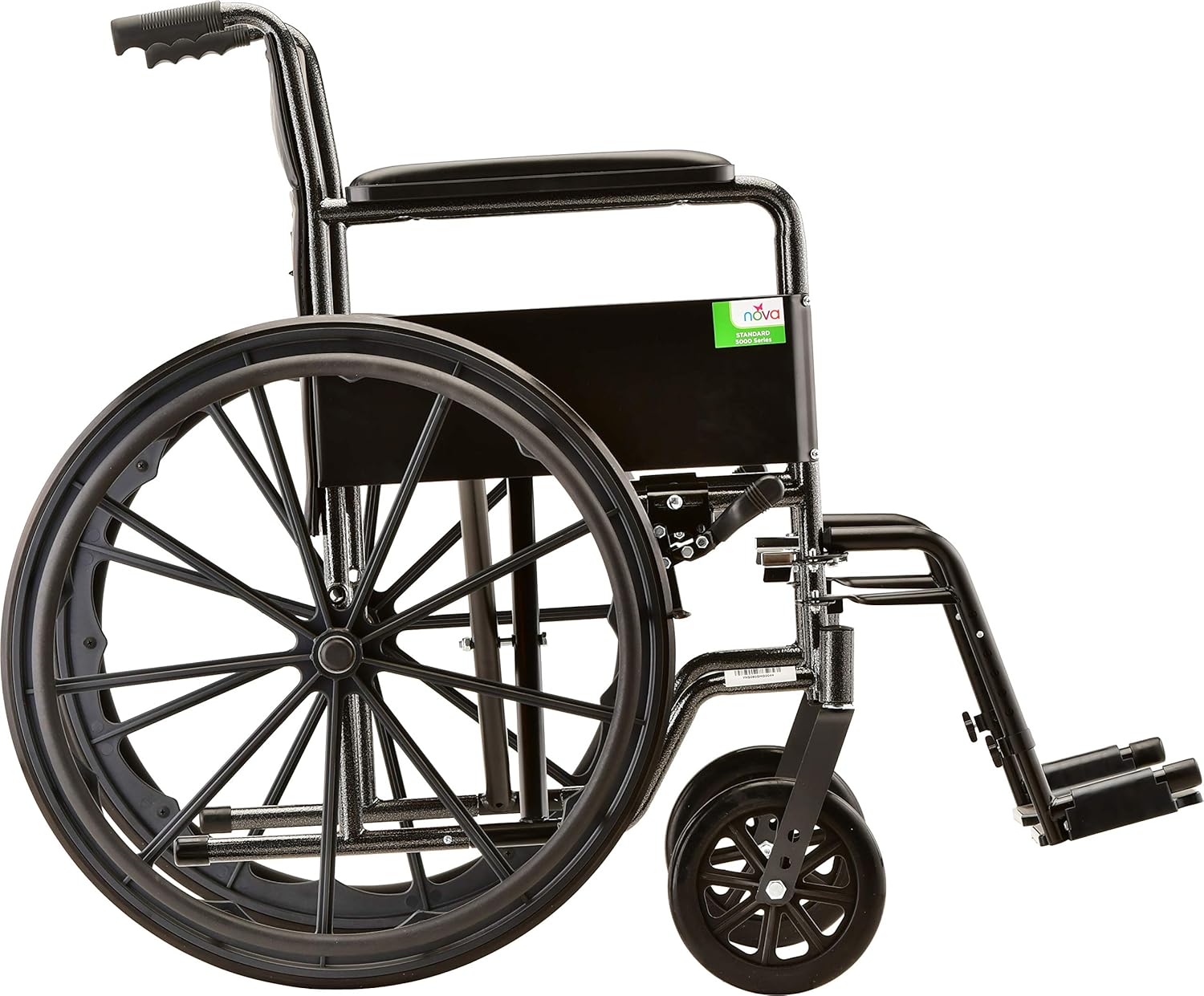 NOVA 18" Steel Wheelchair with Fixed Arms & Footrests: Health & Personal Care