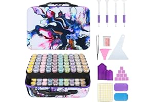 POLRAI Diamond Painting Storage Containers 120 Slot Diamond Painting Accessories, Diamond Art Accessories and Tools for DIY 5D Diamond Art Craft Jewelry Bead Rhinestones Organizer