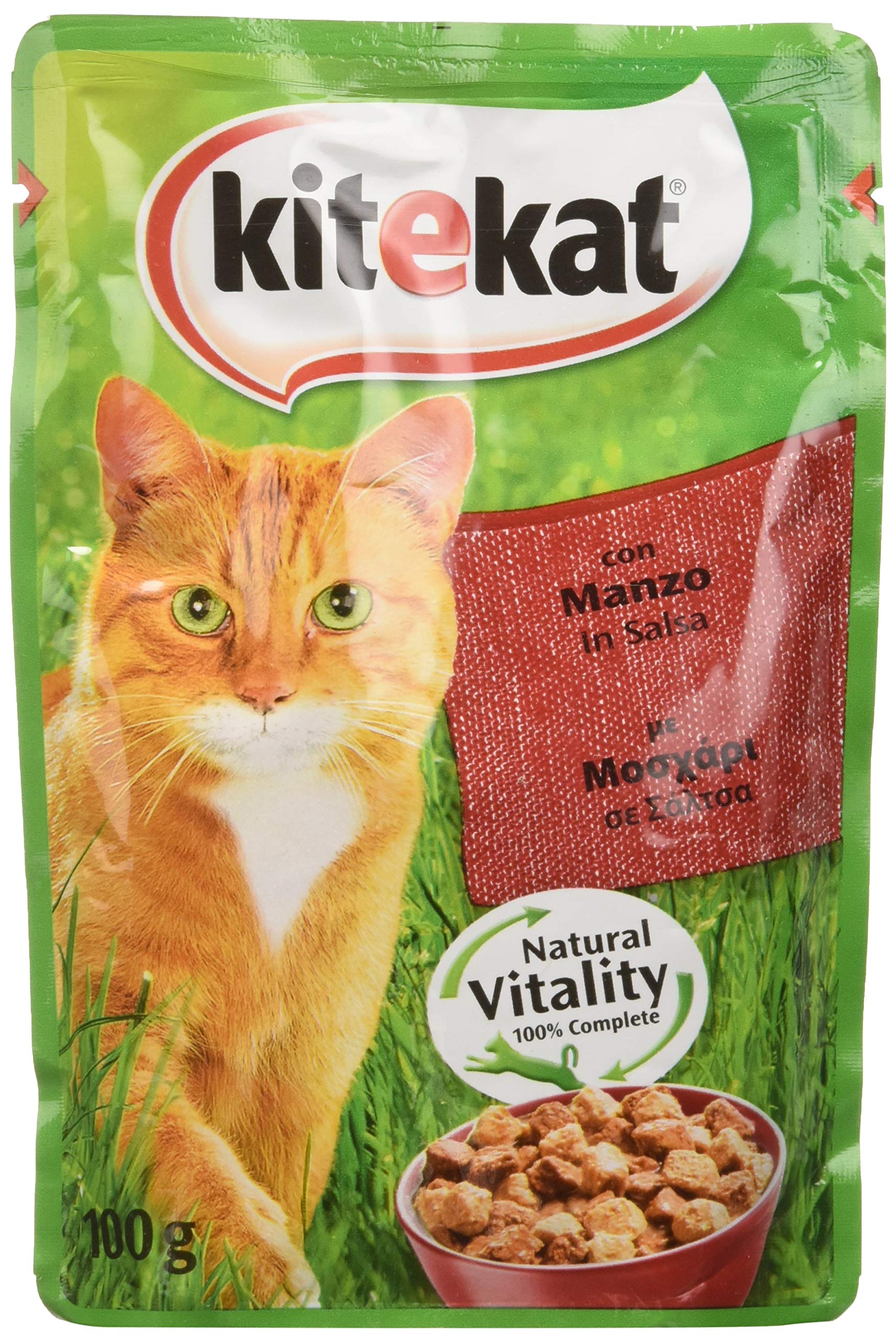 Kitekat Manzo in Salsa - Pack of 48 Pieces
