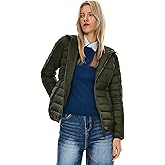 Orolay Women's Packable Down Jacket Hooded Ultra Light Weight Short Puffer Coat with Pockets