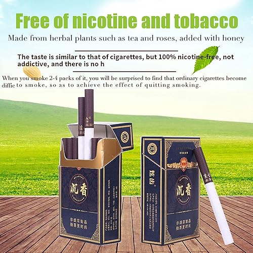 Honey rose Herbal Cigarettes - Tobacco and Nicotine Free 4 Packs 80 Smokes  in Dubai - UAE