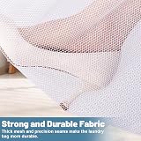 FUYOAL 2 Pack Mesh Laundry Bags 50x60cm with Zippers White L view 8