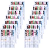 MTLEE 14 Boxes 140 Pieces Quick Fix Sewing Kit, Easy Pre Threaded Needle | Basic Personal Kit, Plastic Threaded Needle Holder, Small Home Travel Sewing Box, with Pin Button, Stylish Color