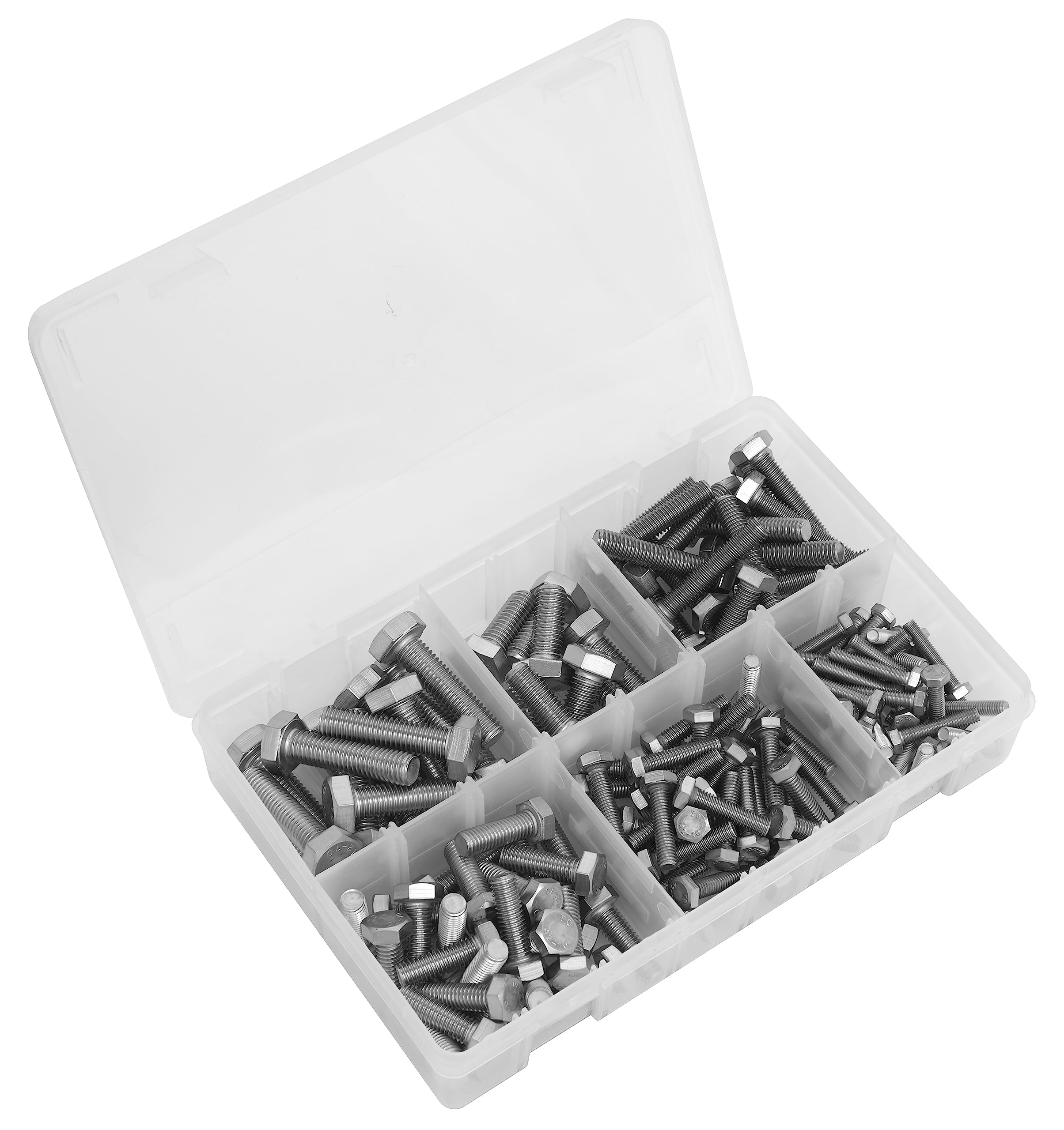 Sealey Stainless Steel Setscrew Assortment,150pc, M5-M10, A2 Stainless Steel - AB078SS