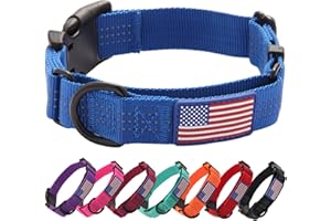 Yunleparks Martingale Dog Collar Quick Release Buckle No Pull Reflective Non-Slip for Medium Large Dogs Training (Blue, Medium)