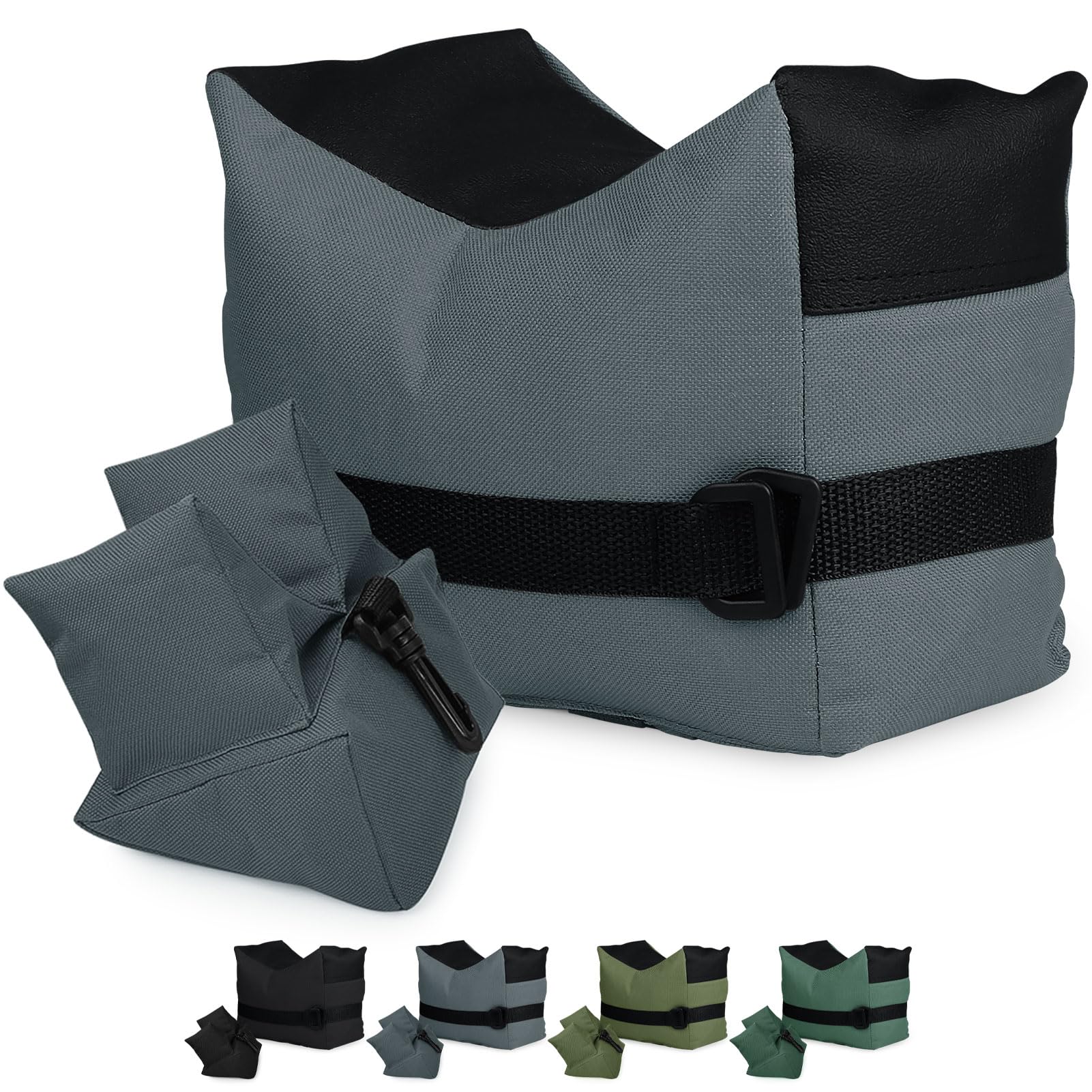 Feyachi Outdoor Shooting Rest Bags, 600D Bench Rest Bags Front + Rear Support, Sandbag Holder, Air Rifle Rest for Rifle Hunting, Durable and Water Resistant