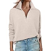 ANRABESS Womens Long Sleeve Polo Sweaters Knit Button Shirt Lightweight Dressy Casual Basic Pullover Tops 2025 Fall Fashion