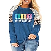 Womens Easter Shirt Plus Size Bunny Rabbit Graphic Tees Happy Easter Bunny Tops Funny Spring Shirts