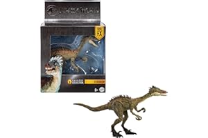 Mattel Jurassic World Hammond Collection Dinosaur Action Figure Toy Troodon Species, Premium Movie Design Glass Eyes & 14 Points Articulation