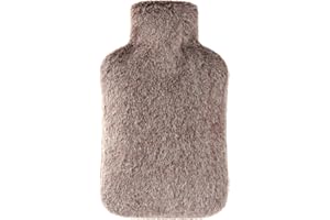 DICEVER Hot Water Bottle with Luxury Cosy Faux Fur Cover, 2L Leakproof Hot Water Bag for Neck, Shoulder Pain Relief, Hot and 
