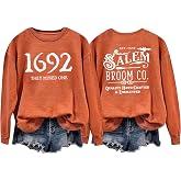 1692 They Missed One Halloween Shirts for Women Salem Witch Long Sleeve Shirt Halloween Hocus Pocus Pullover Tops