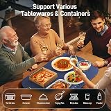 COLDFILL Electric Warming Tray 8 Temp Settings Food Warmer 65x40cm Auto-Off view 7